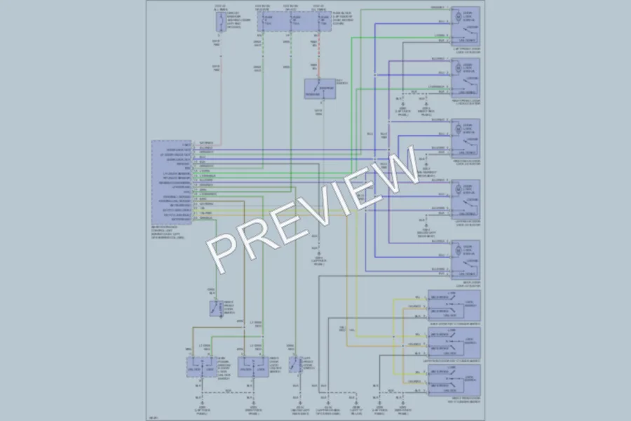 2000 Nissan Xterra Power Door Locks wiring diagram preview
