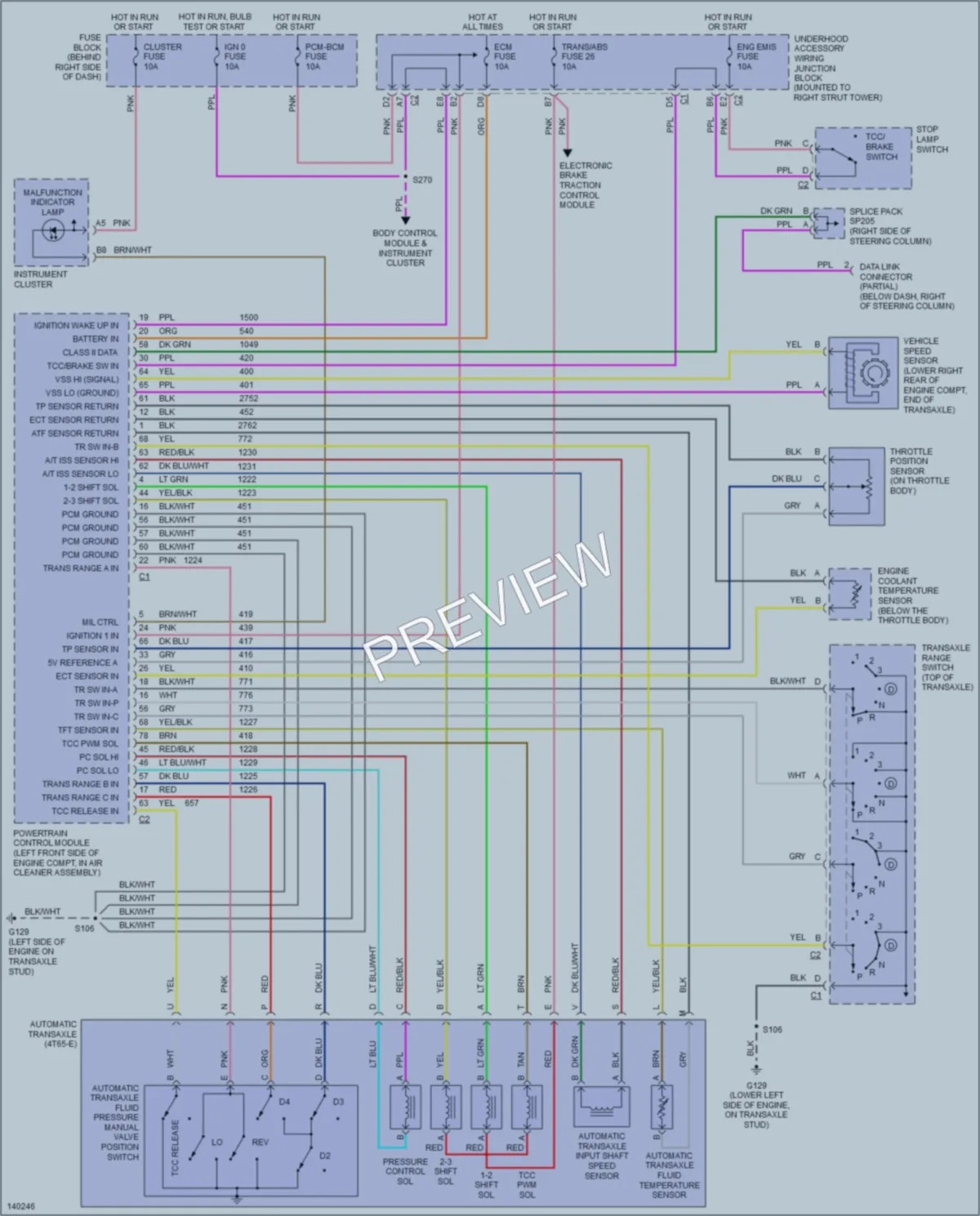 2000 Oldsmobile Intrigue Transmission wiring diagram preview