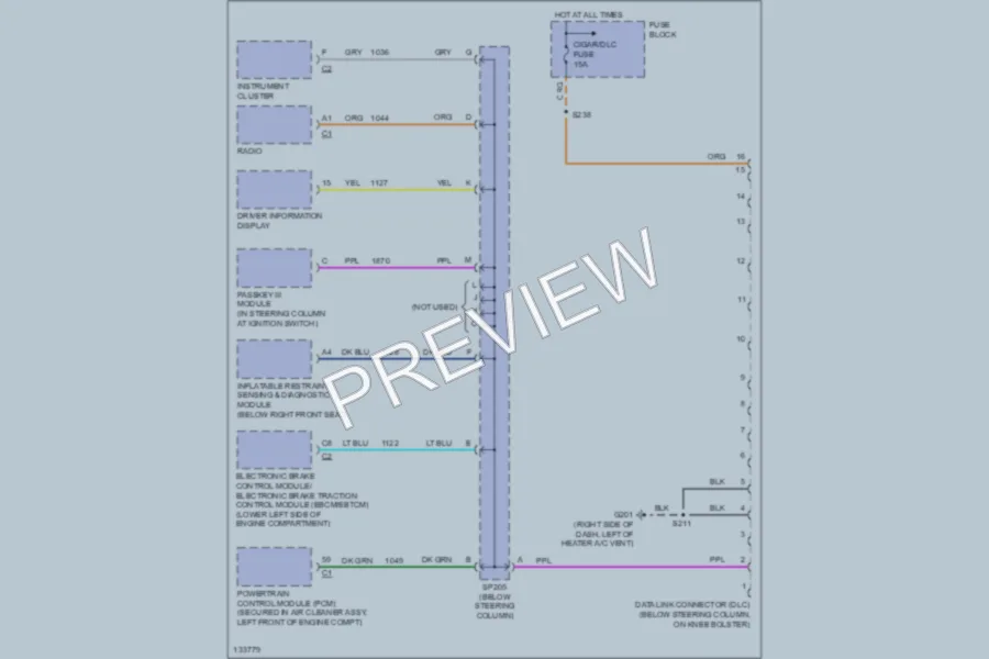 2000 Oldsmobile Silhouette Computer Data Lines wiring diagram preview