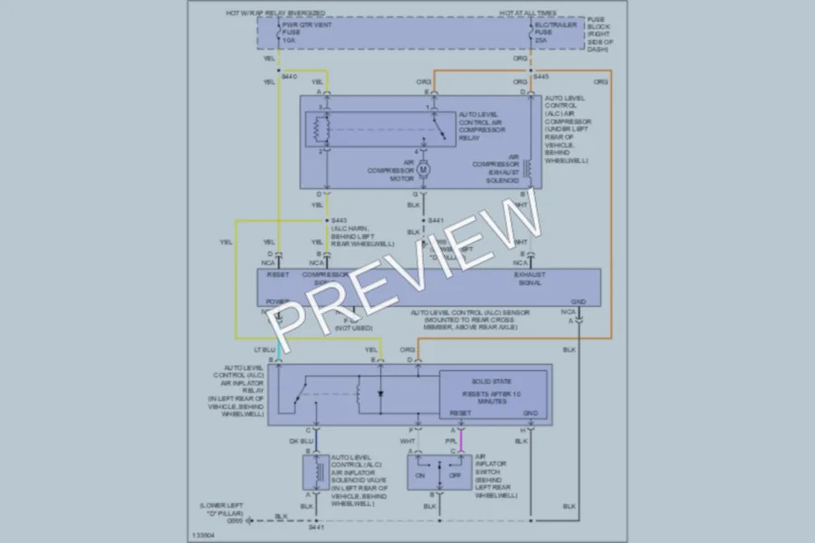 2000 Oldsmobile Silhouette Electronic Suspension wiring diagram preview