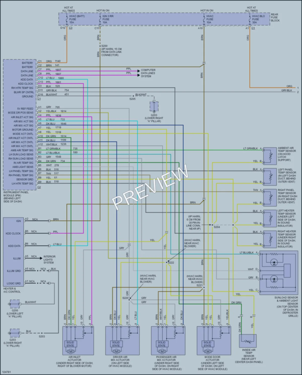 2000 Pontiac Bonneville Air Conditioning wiring diagram preview