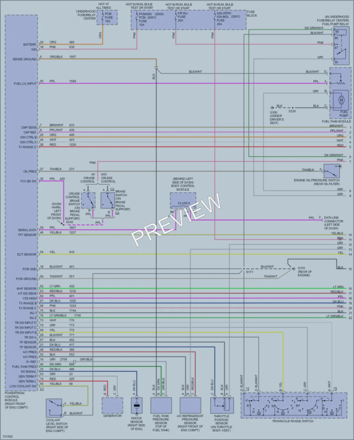 2000 Pontiac Sunfire Engine Performance wiring diagram preview