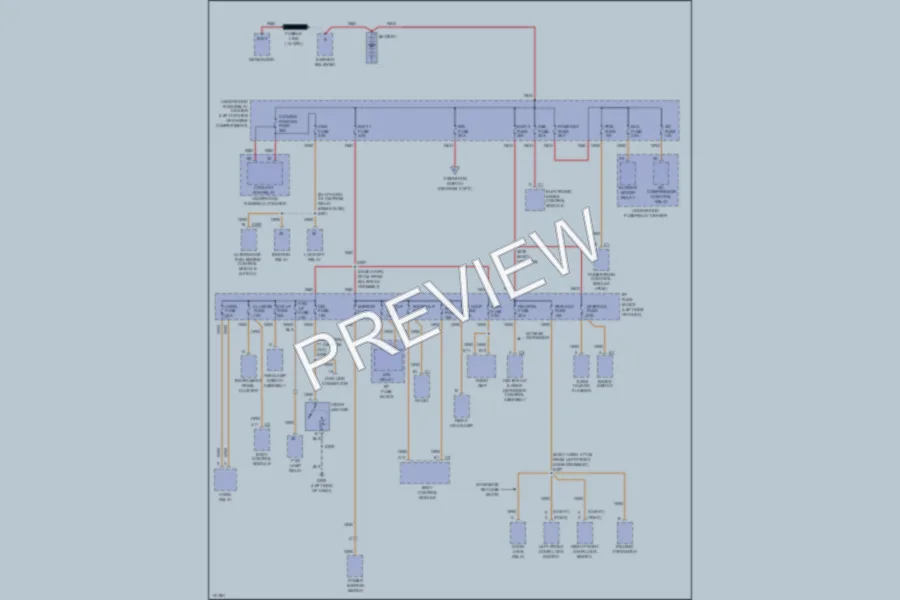 2000 Pontiac Sunfire Power Distribution wiring diagram preview
