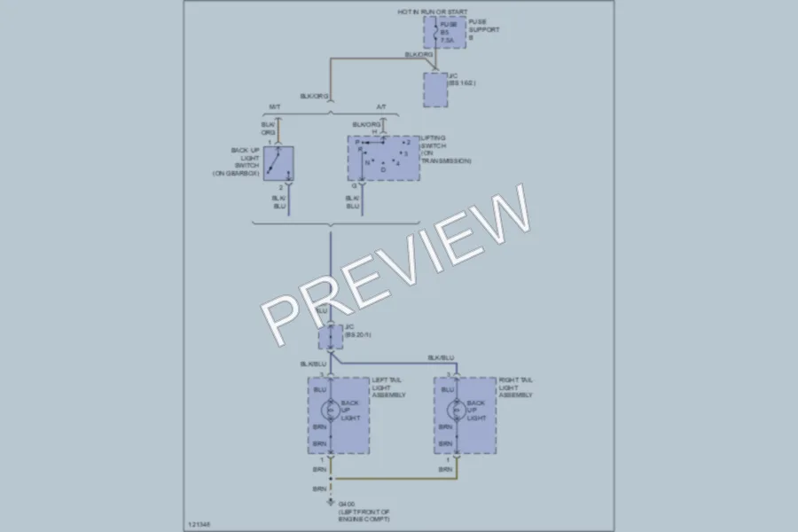 2000 Porsche 911 Exterior Lights wiring diagram preview