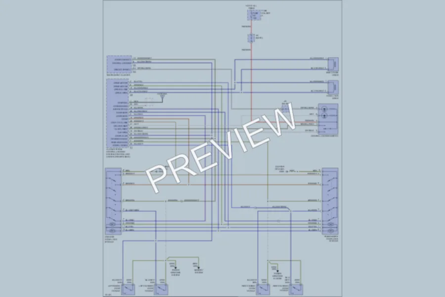 2000 Porsche 911 Power Door Locks wiring diagram preview