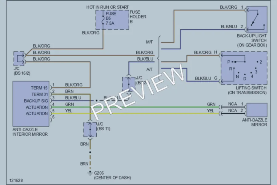 2000 Porsche 911 Power Mirrors wiring diagram preview