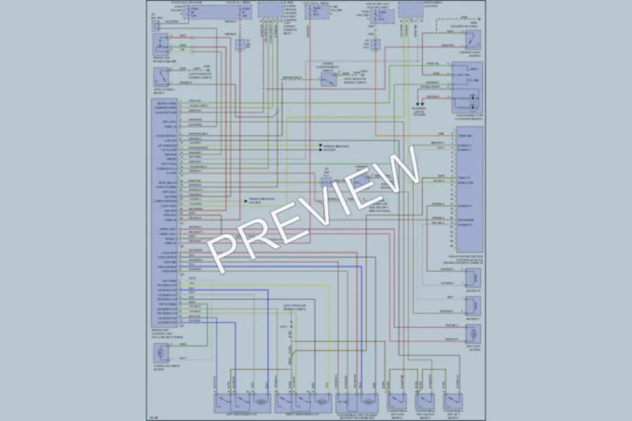 2000 Porsche 911 Power Top Sunroof wiring diagram preview