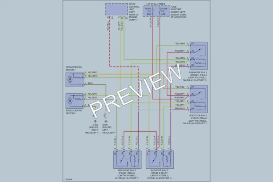 2000 Porsche Boxster Cooling Fan wiring diagram preview