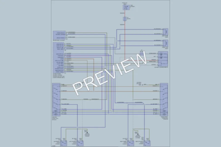 2000 Porsche Boxster Power Door Locks wiring diagram preview