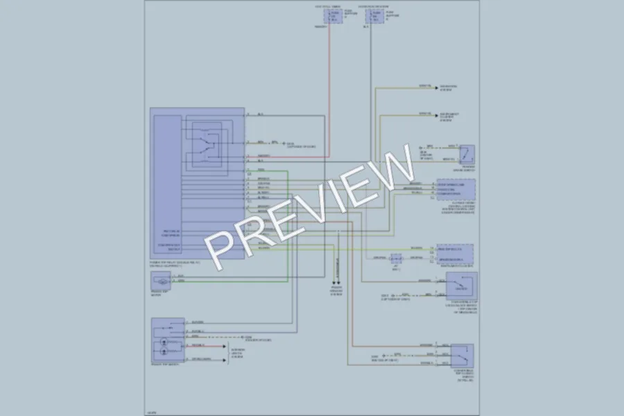 2000 Porsche Boxster Power Top Sunroof wiring diagram preview