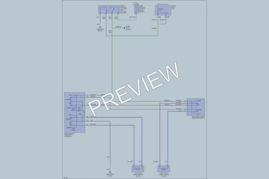 2000 Subaru Impreza Power Windows wiring diagram preview