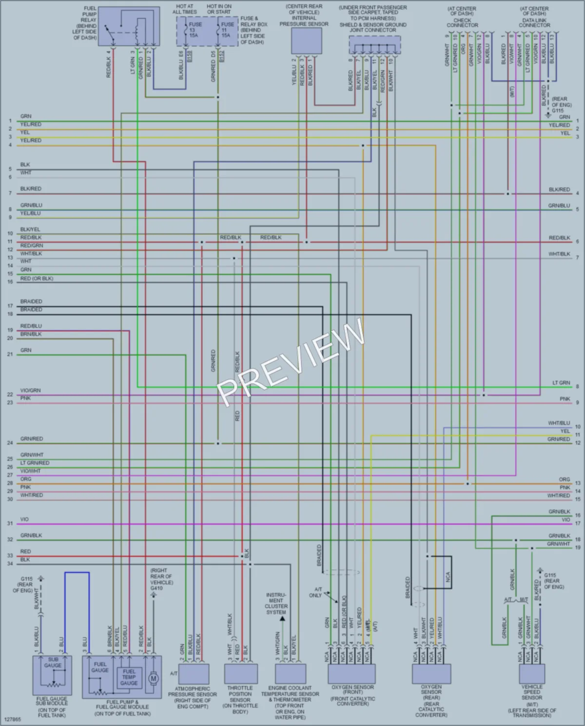 2000 Subaru Legacy Engine Performance wiring diagram preview