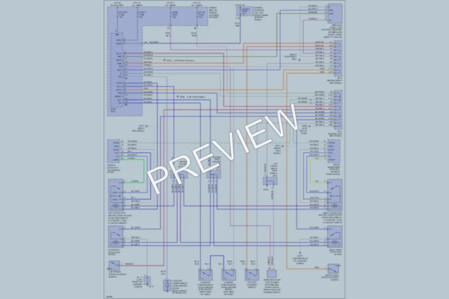 2000 Toyota Avalon Power Door Locks wiring diagram preview