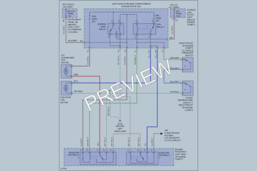 2000 Toyota Camry Cooling Fan wiring diagram preview