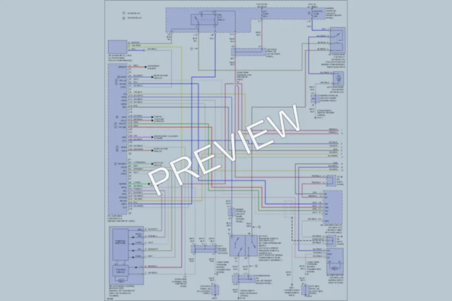 2000 Toyota LandCruiser Air Conditioning wiring diagram preview