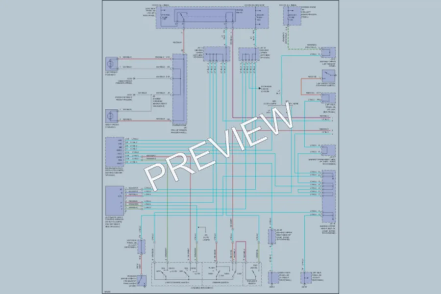 2000 Toyota LandCruiser Headlights wiring diagram preview