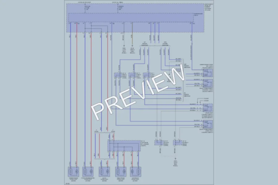 2000 Toyota RAV4 Power Door Locks wiring diagram preview