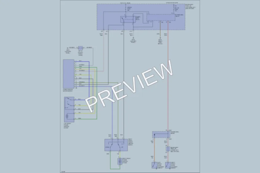 2000 Toyota RAV4 Power Windows wiring diagram preview