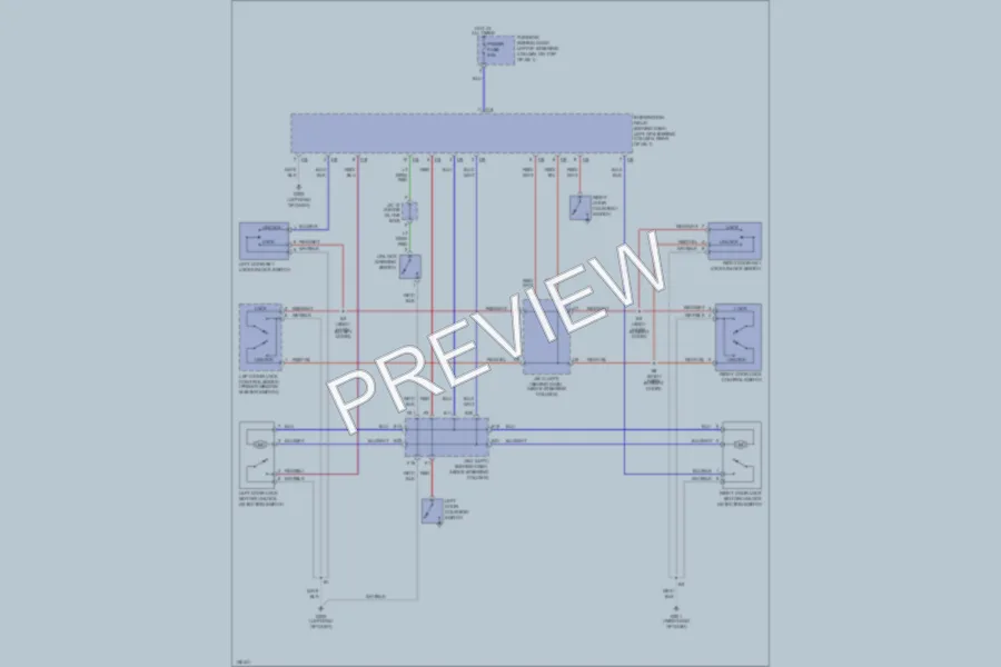 2000 Toyota Tacoma Power Door Locks wiring diagram preview