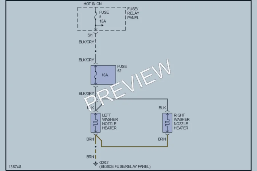 2000 Volkswagen Cabrio Wiper Washer wiring diagram preview