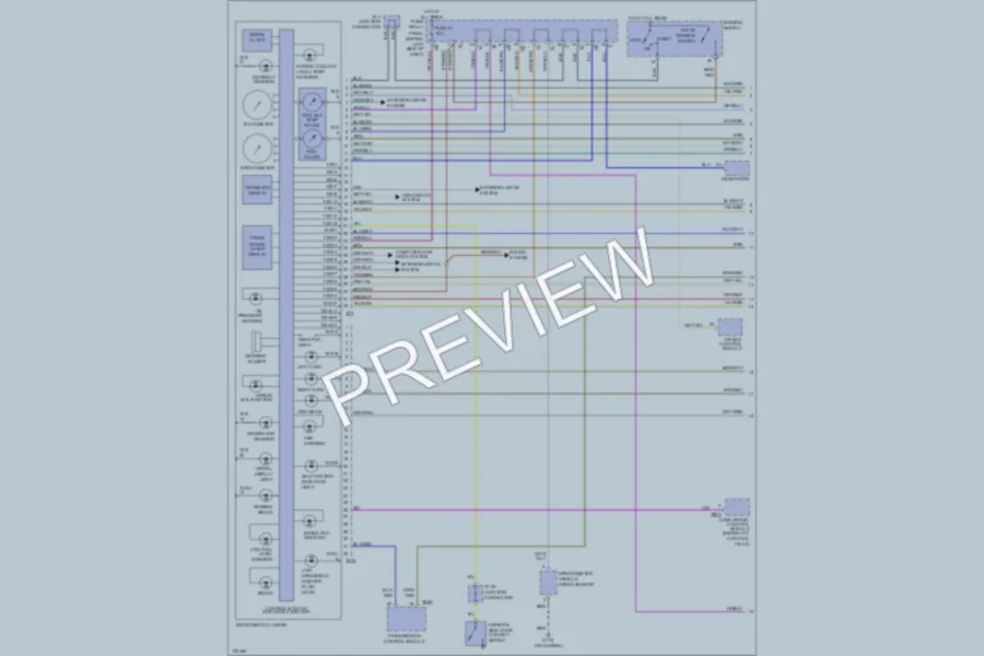 2000 Volkswagen EuroVan Instrument Cluster wiring diagram preview