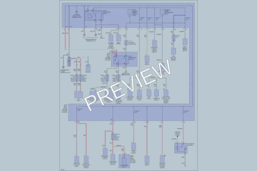 2000 Volkswagen EuroVan Power Distribution wiring diagram preview