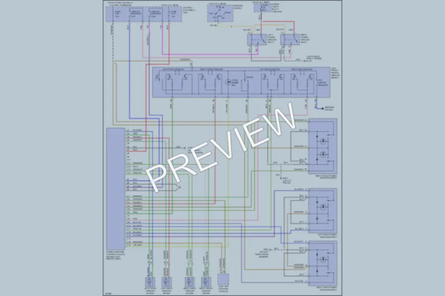 2000 Volvo C70 Power Windows wiring diagram preview