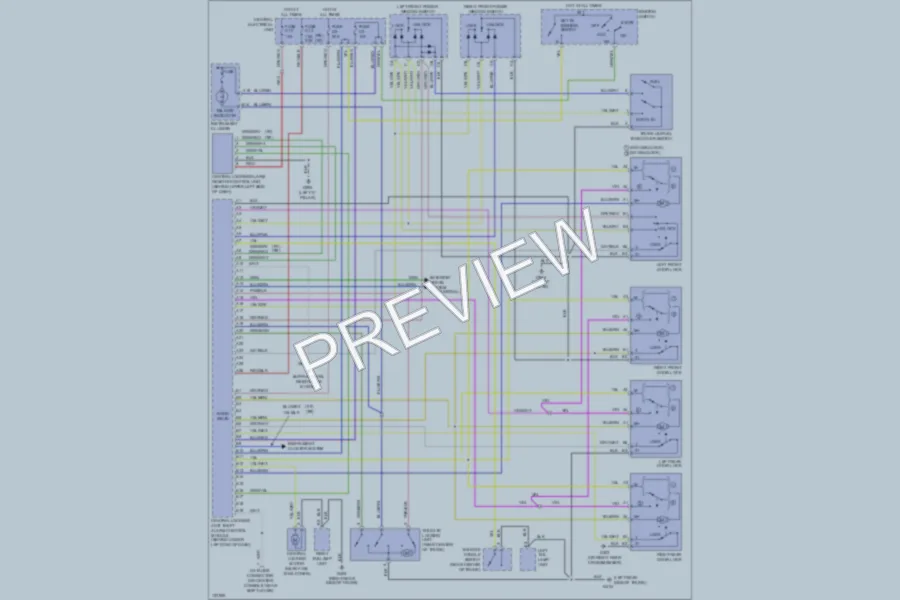 2000 Volvo S70 Power Door Locks wiring diagram preview