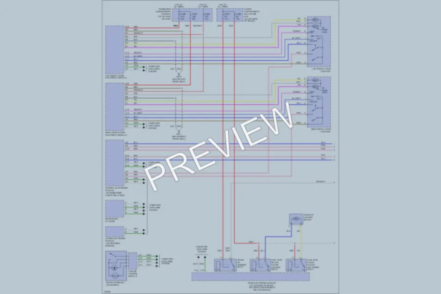2000 Volvo S80 Power Door Locks wiring diagram preview