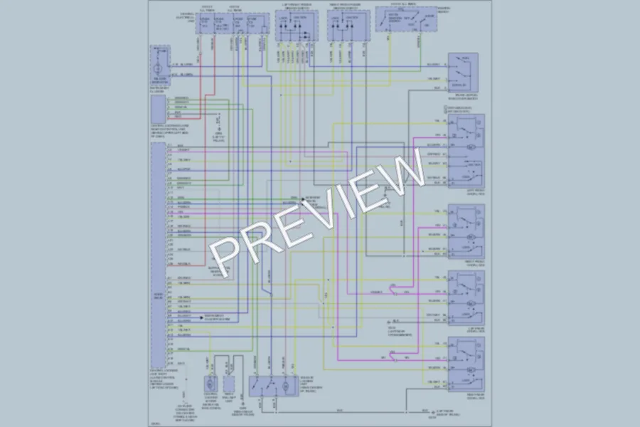 2000 Volvo V70 Power Door Locks wiring diagram preview