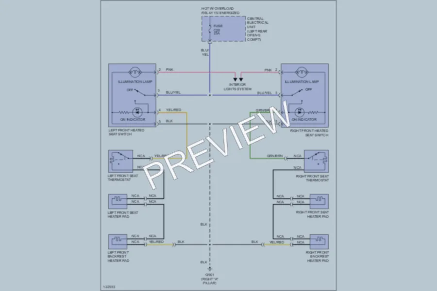 2000 Volvo V70 Power Seats wiring diagram preview