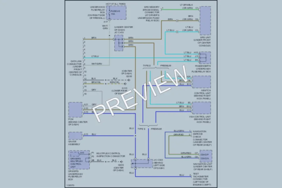 2001 Acura 32CL Computer Data Lines wiring diagram preview