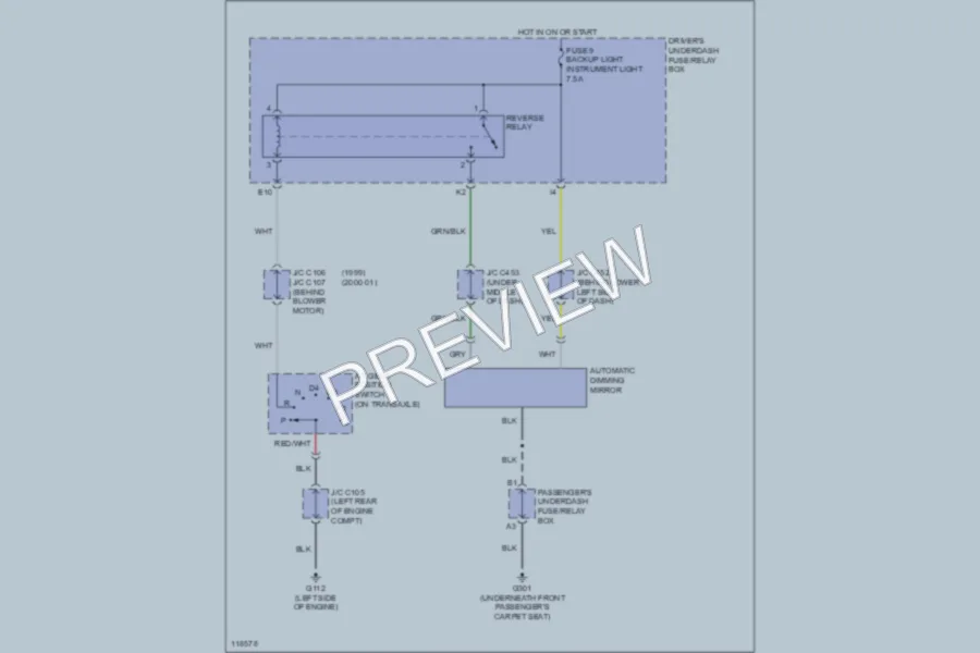 2001 Acura 32TL Power Mirrors wiring diagram preview