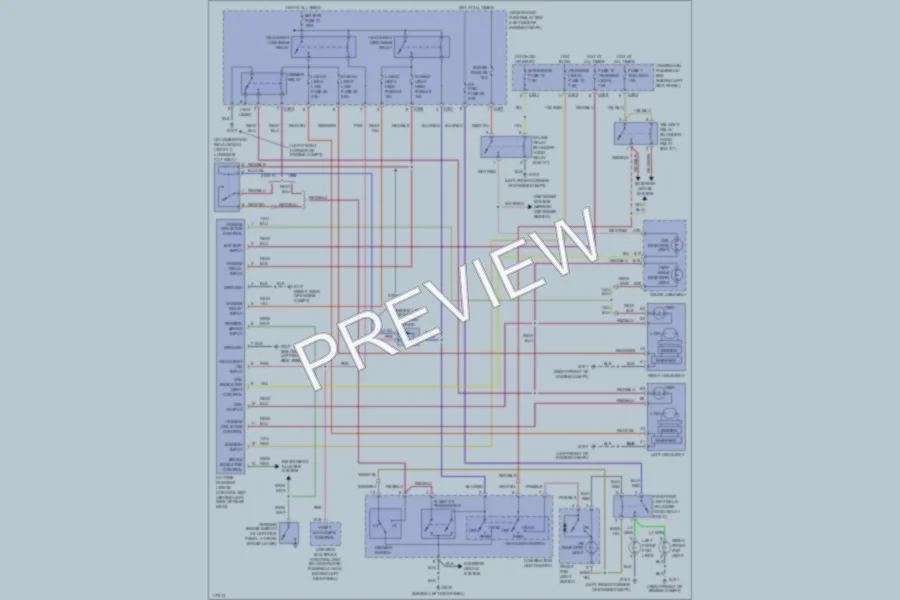 2001 Acura 35RL Headlights wiring diagram preview
