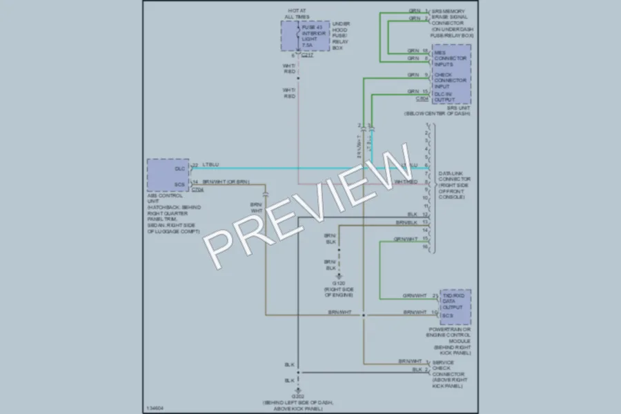 2001 Acura Integra Computer Data Lines wiring diagram preview