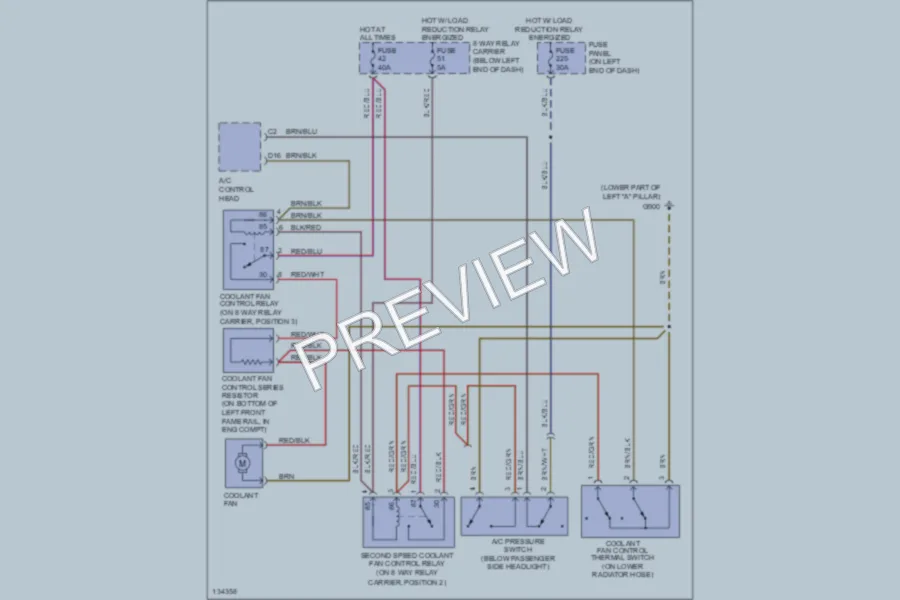2001 Audi A4 Cooling Fan wiring diagram preview