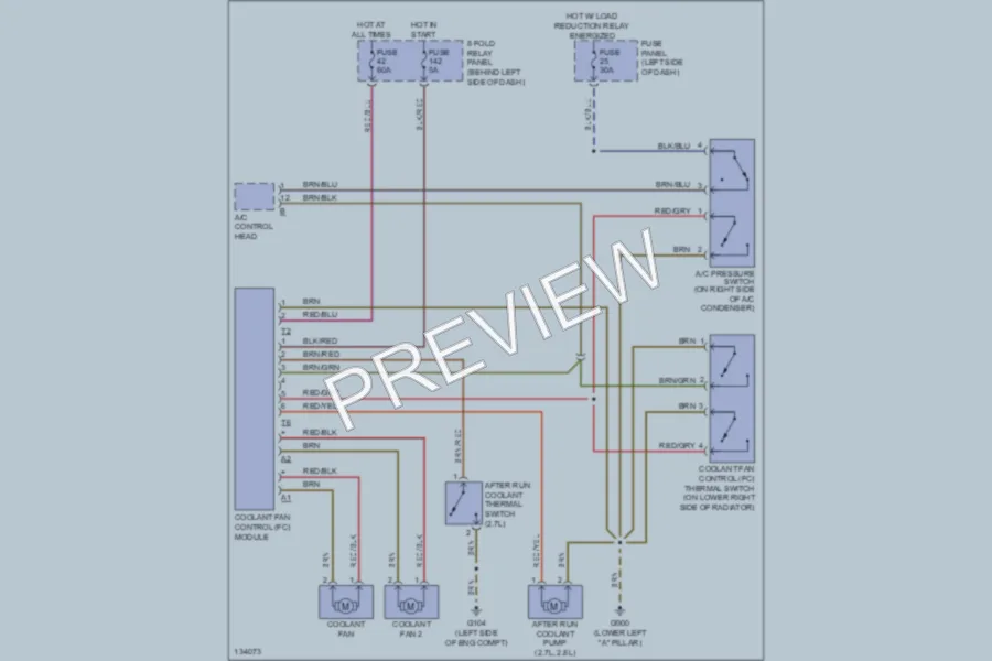 2001 Audi A6 Cooling Fan wiring diagram preview