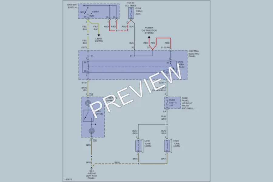 2001 Audi A8 Horn wiring diagram preview