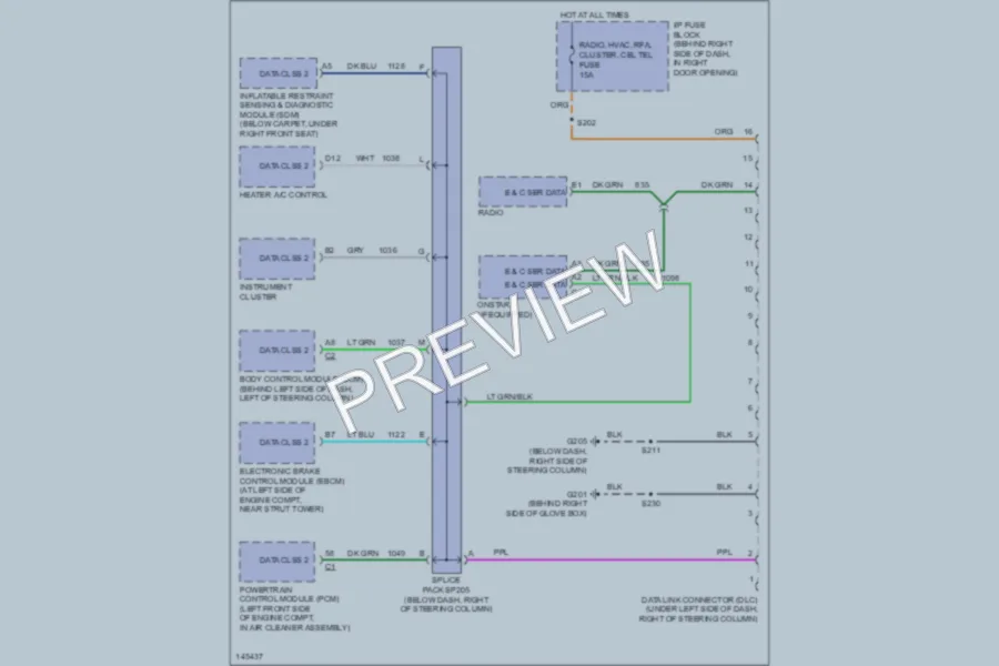 2001 Buick Century Computer Data Lines wiring diagram preview