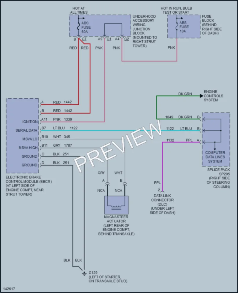 2001 Buick Century Electronic Power Steering wiring diagram preview