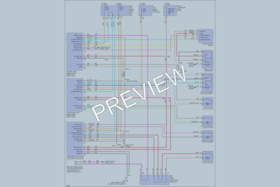 2001 Buick ParkAvenue Power Door Locks wiring diagram preview