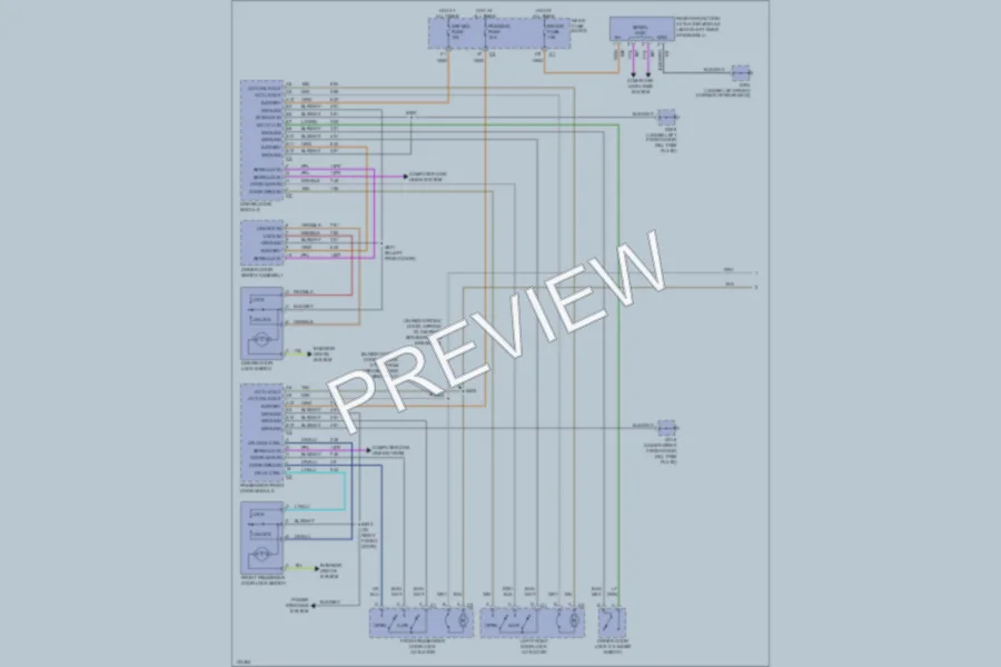 2001 Cadillac DeVille Power Door Locks wiring diagram preview