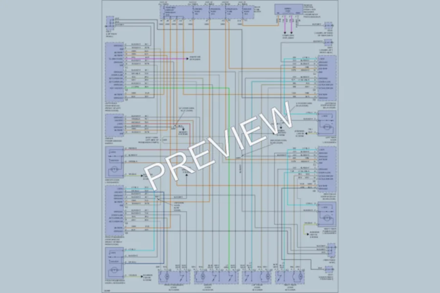 2001 Cadillac Seville Power Door Locks wiring diagram preview