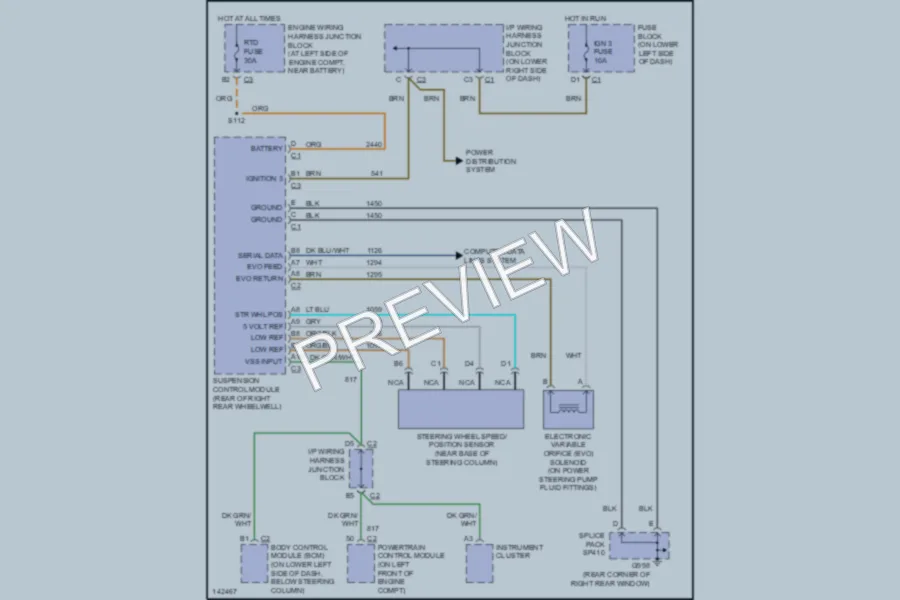 2001 Chevrolet C1500Suburban Electronic Power Steering wiring diagram preview