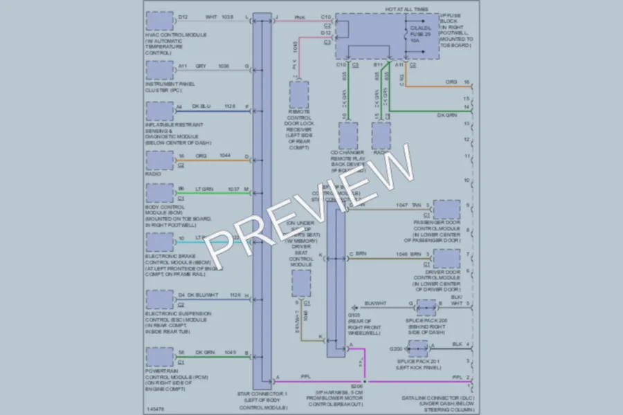 2001 Chevrolet Corvette Computer Data Lines wiring diagram preview