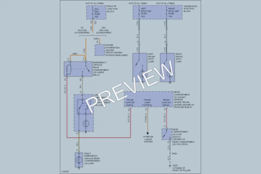 2001 Chevrolet Impala Exterior Lights wiring diagram preview