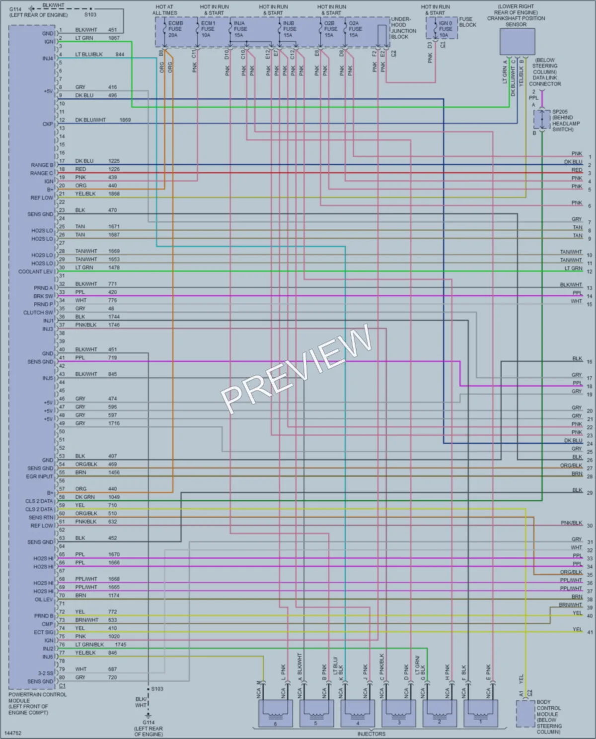 2001 Chevrolet 1500 Engine Performance wiring diagram preview