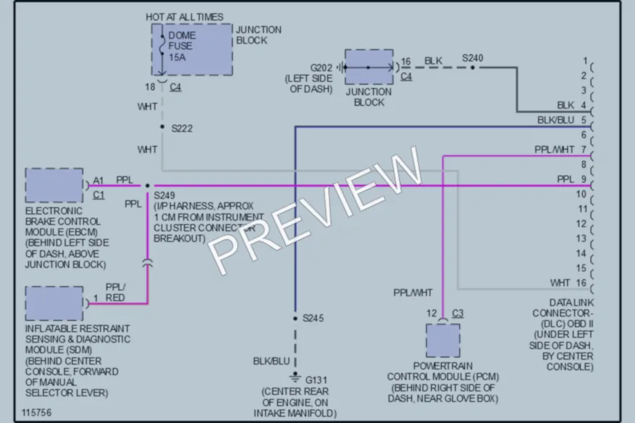 2001 Chevrolet Metro Computer Data Lines wiring diagram preview