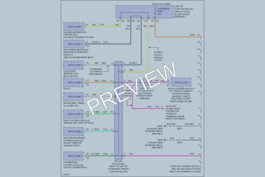 2001 Chevrolet MonteCarlo Computer Data Lines wiring diagram preview
