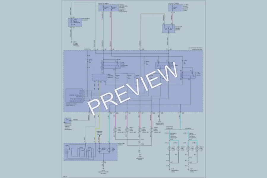 2001 Chrysler Concorde Headlights wiring diagram preview
